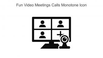 Fun Video Meetings Calls Monotone Icon In Powerpoint Pptx Png And Editable Eps Format