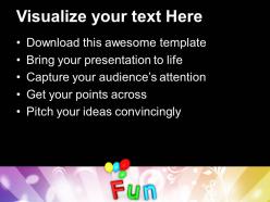Fun with colorful balloons holidays powerpoint templates ppt themes and graphics 0213