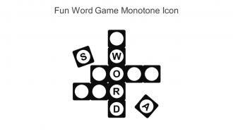 Fun Word Game Monotone Icon In Powerpoint Pptx Png And Editable Eps Format