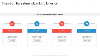 Function Investment Banking Division In Powerpoint And Google Slides Cpb
