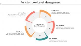 Function Low Level Management Ppt Powerpoint Presentation Infographics Shapes Cpb