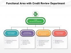 Functional area with credit review department