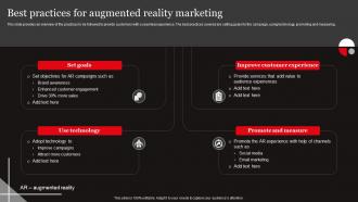 Functional Level Strategy Best Practices For Augmented Reality Marketing Strategy SS