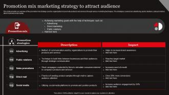 Functional Level Strategy Promotion Mix Marketing Strategy To Attract Audience Strategy SS