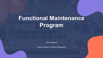 Functional Maintenance Program PPT PowerPoint VA