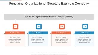 Functional Organizational Structure Example Company In Powerpoint And Google Slides Cpb