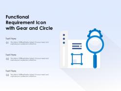 Functional Requirement Icon With Gear And Circle