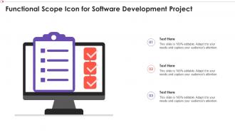 Functional Scope Icon For Software Development Project