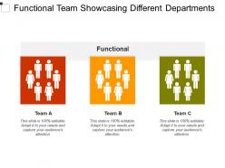 Functional team showcasing different departments