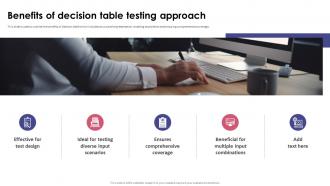 Functional Testing Benefits Of Decision Table Testing Approach