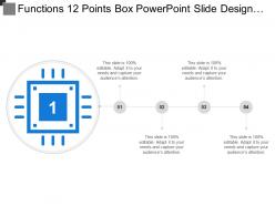 Functions 12 Points Box Powerpoint Slide Design Templates