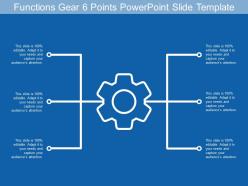 Functions gear 6 points powerpoint slide template
