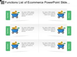 Functions list of ecommerce powerpoint slide templates