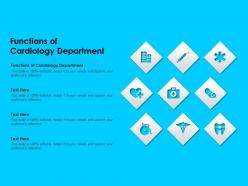 Functions of cardiology department ppt powerpoint presentation infographics ideas