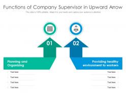 Functions of company supervisor in upward arrow