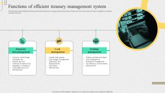 Functions Of Efficient Treasury Management System