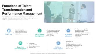Functions Of Talent Transformation And Performance Management