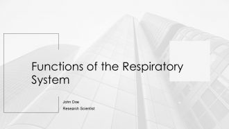 Functions Of The Respiratory System PPT Summary AT