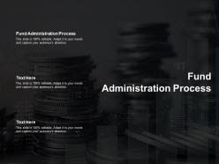 Fund administration process ppt powerpoint presentation styles cpb