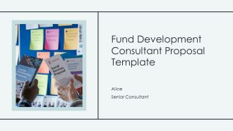 Fund Development Consultant Proposal Template PPT Information ACP