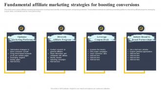 Fundamental Affiliate Marketing Strategies For Boosting Complete Guide To Customer Acquisition