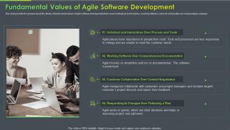 Fundamental Values Of Agile Software Development Manifesto Agile Software Development