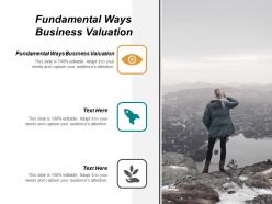 Fundamental ways business valuation ppt powerpoint presentation inspiration deck cpb