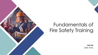 Fundamentals Of Fire Safety Training PPT Guidelines AT