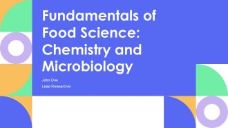 Fundamentals Of Food Science Chemistry And Microbiology PPT Information AT