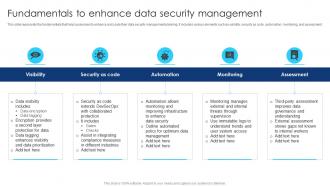 Fundamentals To Enhance Data Security Management