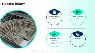 Funding History International Payment Provider Investor Funding Elevator Pitch Deck