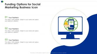 Funding Options For Social Marketing Business Icon