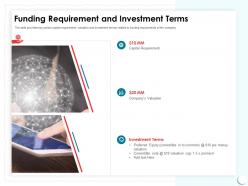 Funding Requirement And Investment Terms Key Points Ppt Powerpoint Presentation Ideas
