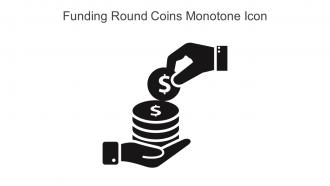 Funding Round Coins Monotone Icon In Powerpoint Pptx Png And Editable Eps Format