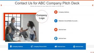 Fundraising pitch deck for fitness startup contact us for abc company pitch deck