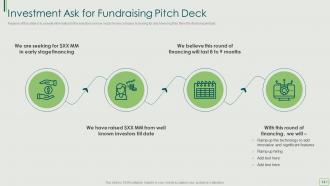Fundraising pitch deck with financial projection ppt template