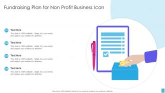 Fundraising Plan For Non Profit Business Icon