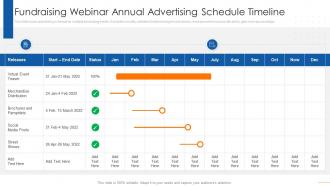 Fundraising Webinar Annual Advertising Schedule Timeline