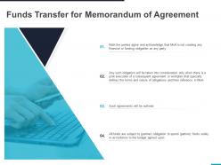 Funds transfer for memorandum of agreement ppt powerpoint presentation inspiration