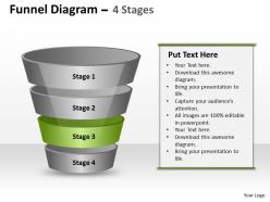 Funnel diagram split with arrows on top style 4 slides diagrams templates powerpoint info graphics