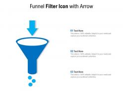 Funnel filter icon with arrow
