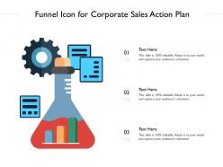 Funnel Icon For Corporate Sales Action Plan