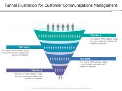 Funnel illustration for customer communications management infographic template