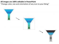 Funnel process for data flow flat powerpoint design