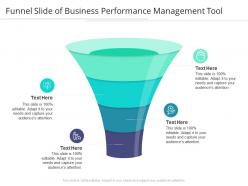 Funnel slide of business performance management tool infographic template