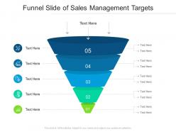 Funnel slide of sales management targets infographic template