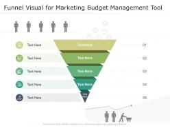 Funnel visual for marketing budget management tool infographic template