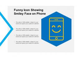Funny icon showing smiley face on phone