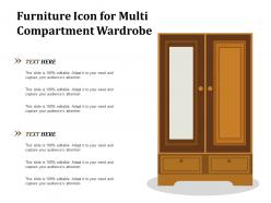 Furniture icon for multi compartment wardrobe