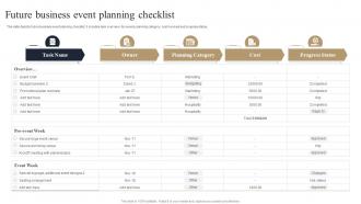 Future Business Event Planning Checklist